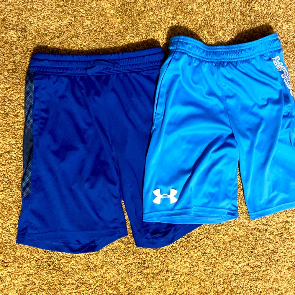 Blue boys basketball shorts